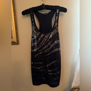 Almost Famous Navy Blue Sequined Tank Top size M